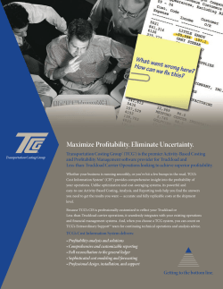 Maximize Profitability. Eliminate Uncertainty.