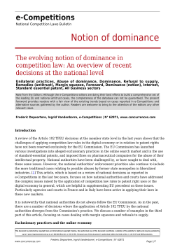 Notion of dominance
