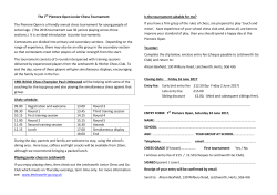 The 7th Pixmore Open Junior Chess Tournament The Pixmore Open