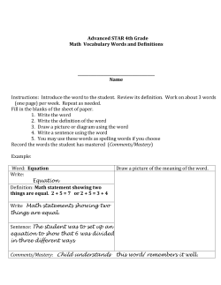 4th Grade Math Vocabulary - Read. Graduate. Succeed.