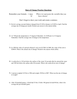 Rate of Change Practice Questions