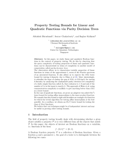 Property Testing Bounds for Linear and Quadratic Functions via