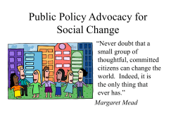 Public Policy Advocacy for Social Change