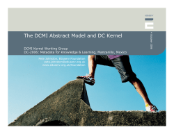 The DCMI Abstract Model and DC Kernel