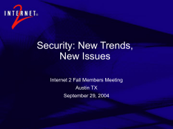 Security - Internet2