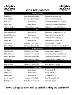 2017 AFC Coaches - All Alaska Football Camp