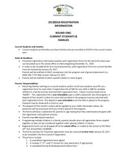 2017/2018 registration information round one: current students