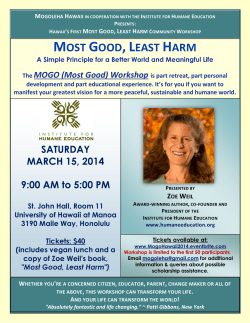 most good, least harm - Institute for Humane Education