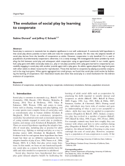 The evolution of social play by learning to cooperate