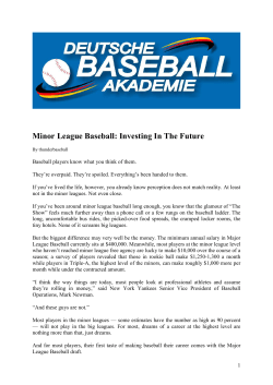 Minor League Baseball - Deutsche Baseball Akademie