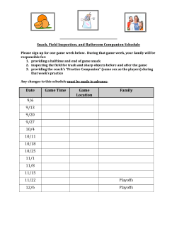 Date Game Time Game Location Family 9/6 9/13