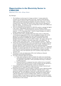 3.0 CARICOM Renewable Energy Targets