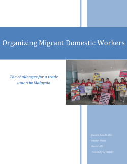 Organizing Migrant Domestic Workers