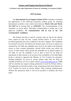 Science and Engineering Research Board (ITS Section)