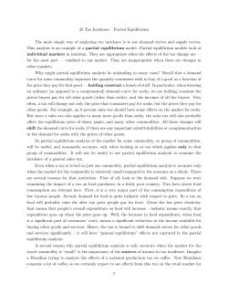 2b Tax Incidence : Partial Equilibrium The most simple way of