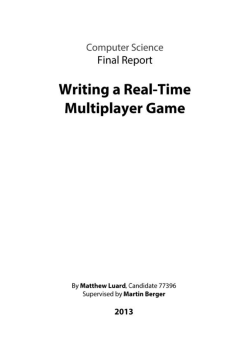 Writing a real-time multiplayer game