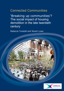 `Breaking up communities`? The social impact of housing demolition