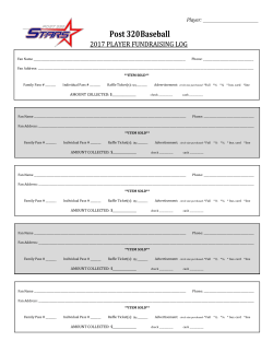 fundraising log - Post 320 Stars