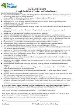 Code of Conduct Teacher/Coach