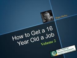 How to Get a 16 Year Old a Job