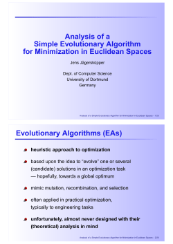 Analysis of a Simple Evolutionary Algorithm for Minimization in