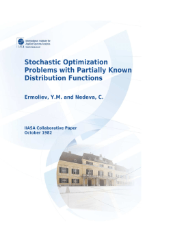 Stochastic Optimization Problems with Partially Known Distribution