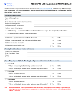 Request to Use Paul College Meeting Space