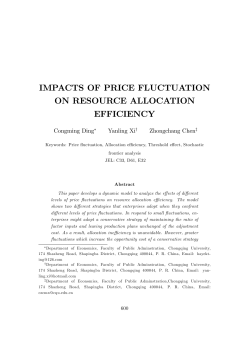 impacts of price fluctuation on resource allocation efficiency