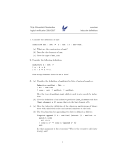 exercises on inductive definitions