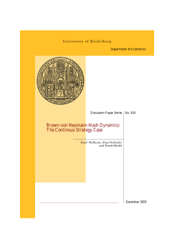 Brown-von Neumann-Nash Dynamics: The