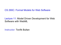 Model Driven Development for Web Applications Using WebML
