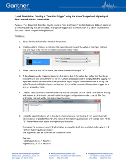 One-Shot Trigger - Gantner Instruments
