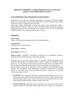 Bupirimate (NIMROD): a unique fungicidal mode of action and