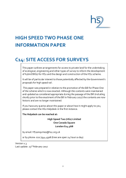 high speed two phase one information paper c14: site
