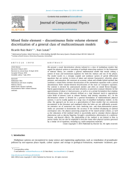 Mixed finite element &ndash; discontinuous finite volume element