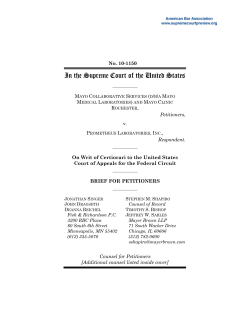 Brief of petitioner for Mayo Laboratories v