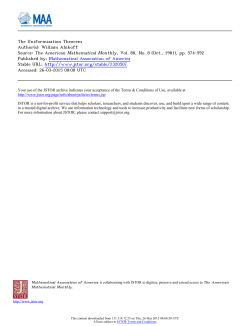 The Uniformization Theorem Author(s): William Abikoff Source: The