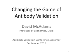 Game Theory of Antibody Validation