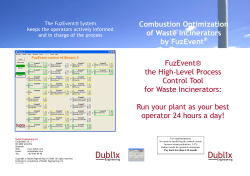 Combustion Optimization of Waste Incinerators by FuzEvent