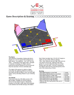 The Game: VEX Robotics Competition Nothing But Net is played on