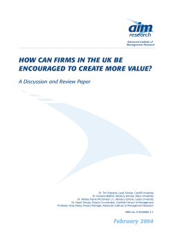 how can firms in the uk be encouraged to create