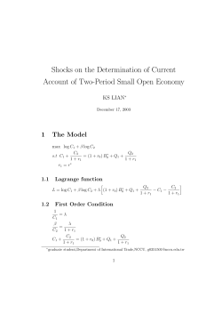 Shocks on the Determination of Current Account of Two