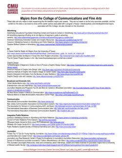 Majors from the College of Communications and Fine Arts