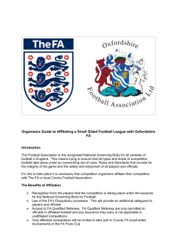 Organisers Guide to Affiliation