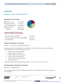 Kindergarten Mathematics Module 5, Topic C, Lesson 10