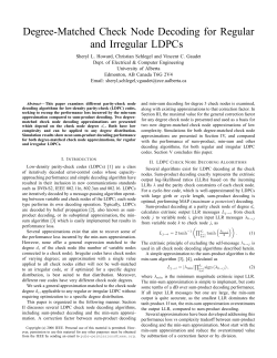 Degree-Matched Check Node Decoding for