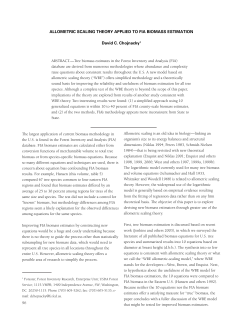 ALLOMETRIC SCALING THEORY APPLIED TO FIA BIOMASS