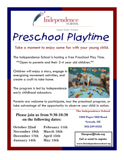 Preschool Playtime - The Independence School