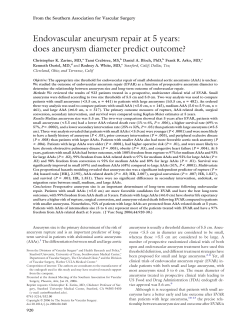 Endovascular aneurysm repair at 5 years: does