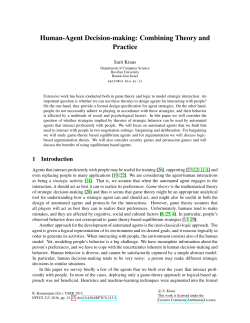 Human-Agent Decision-making: Combining Theory and Practice